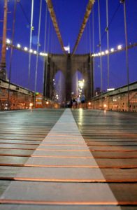 Wandelpad over de Brooklyn Bridge
