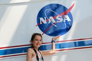 De NASA bezoeken met kinderen