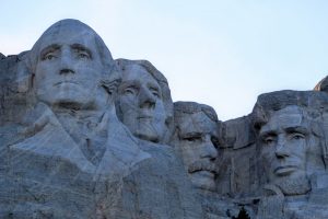 Hoofden van presidenten in berg Amerika
