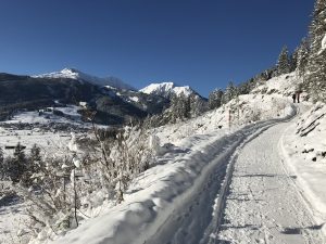 Panoramaweg naar Lermoos in de winter