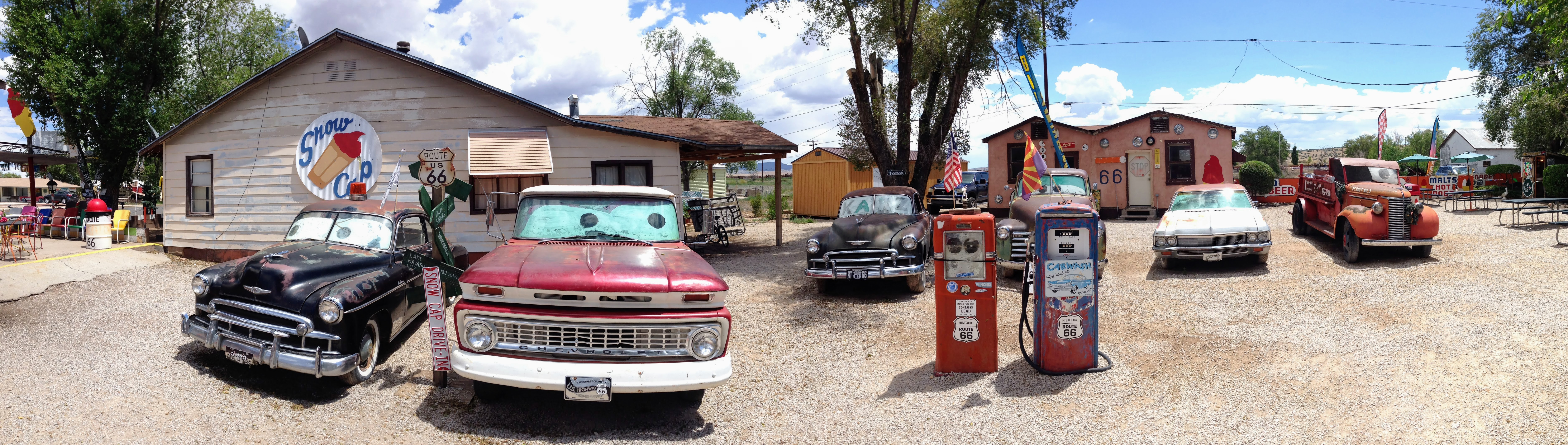 Oldtimers langs Route 66