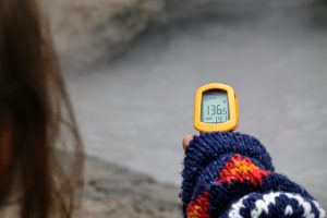 Temperatuur van warmwaterbronnen Yellowstone