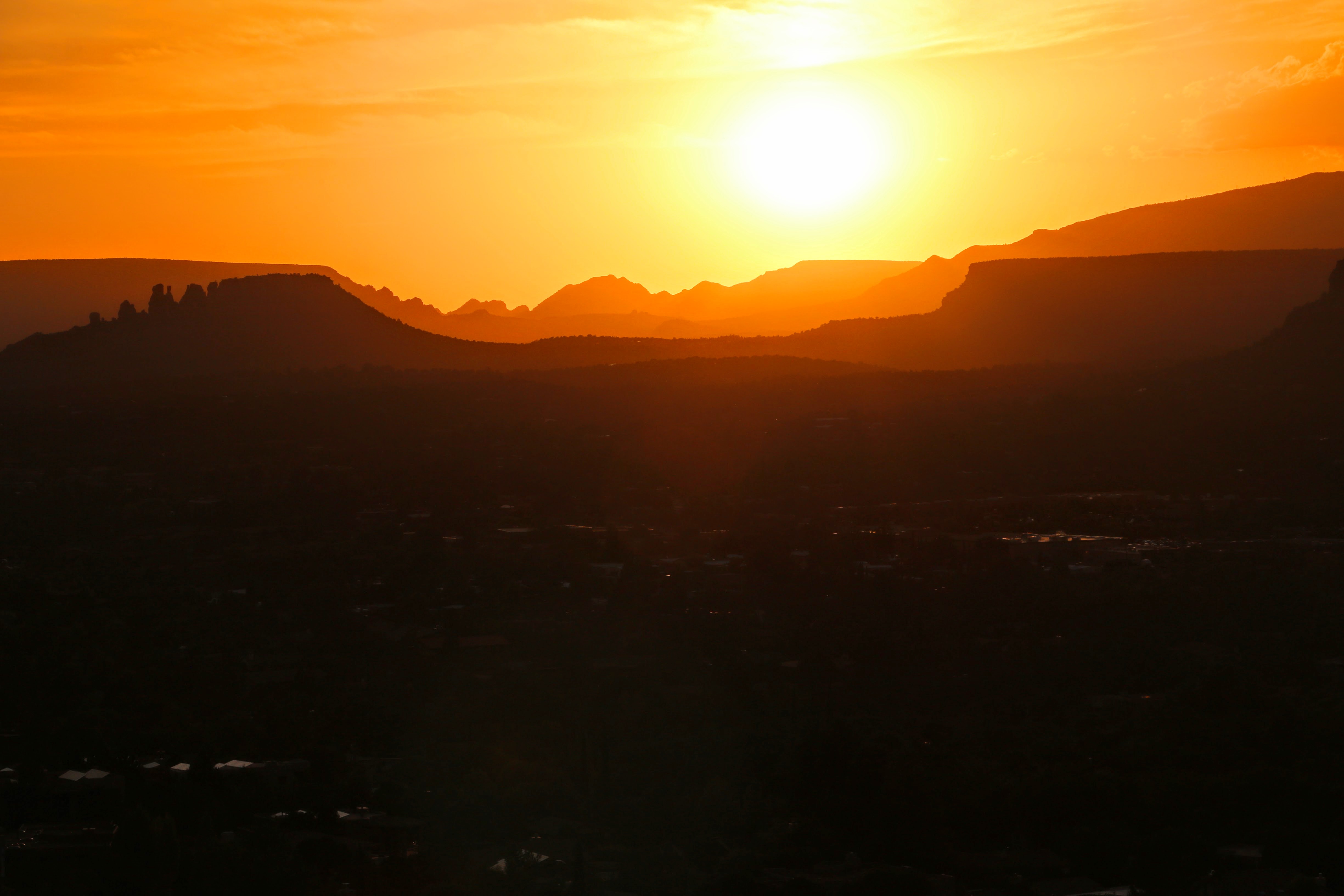 Een magische zonsondergang in Sedona