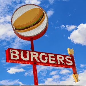 De beste hamburger van Seligman Amerika