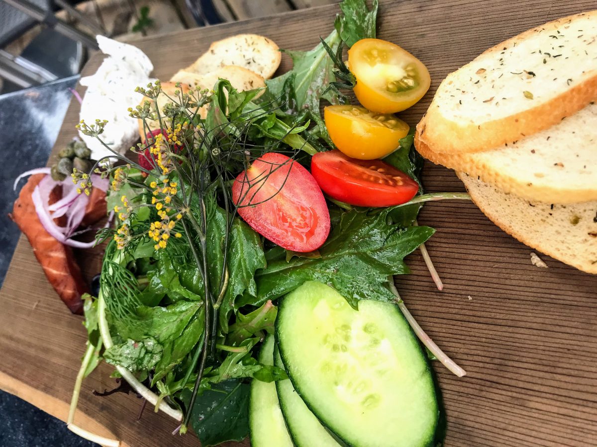 Maple smoked salmon platter