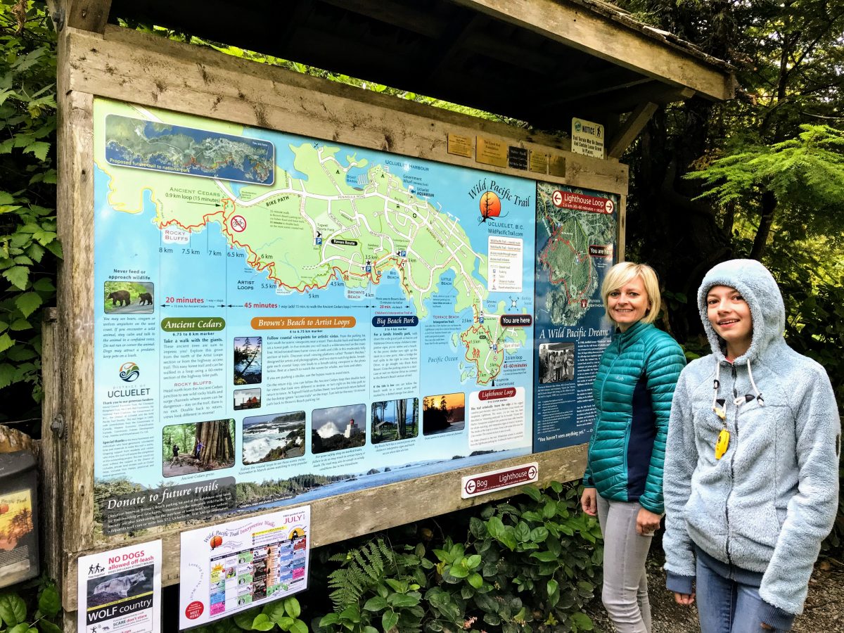 Wandelkaart Lighthouse loop Wild Pacific Trail Ucluelet