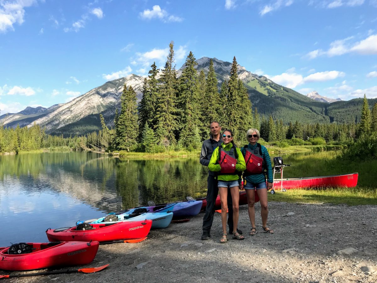 Kajakken in Banff