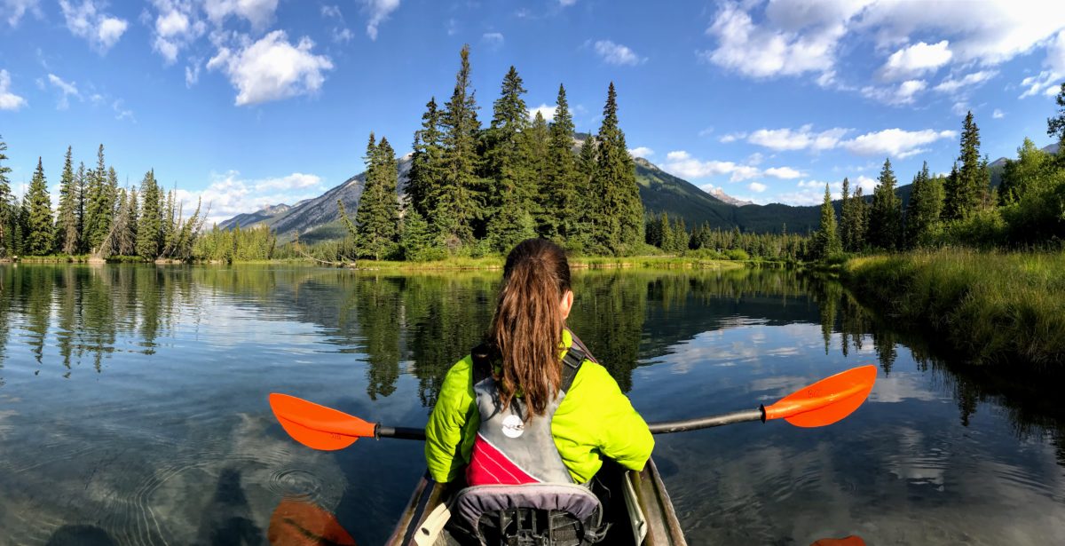 Kajakken op Vermillion Lakes