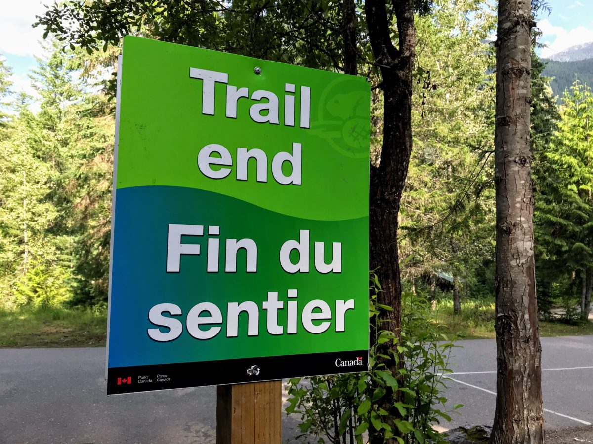 Trail end - Fin du Sentier