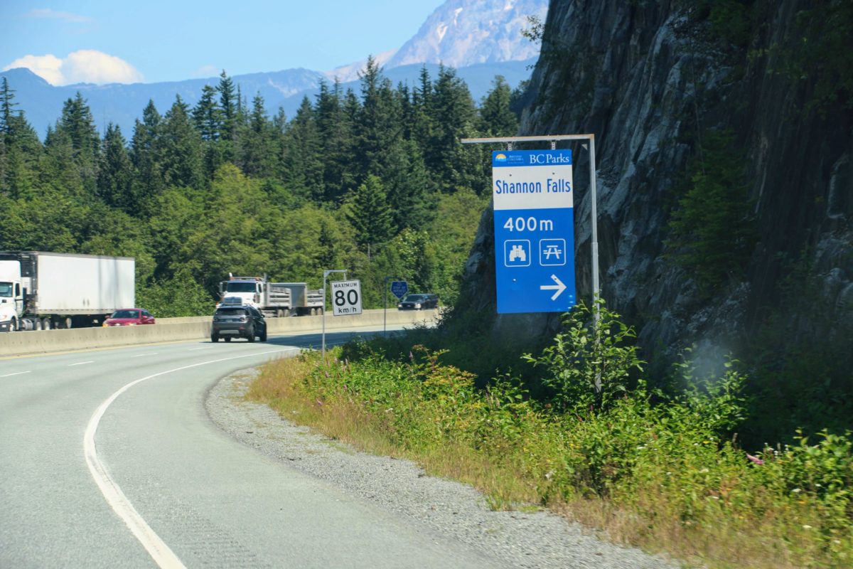 Shannon Falls - Van Vancouver naar Whistler