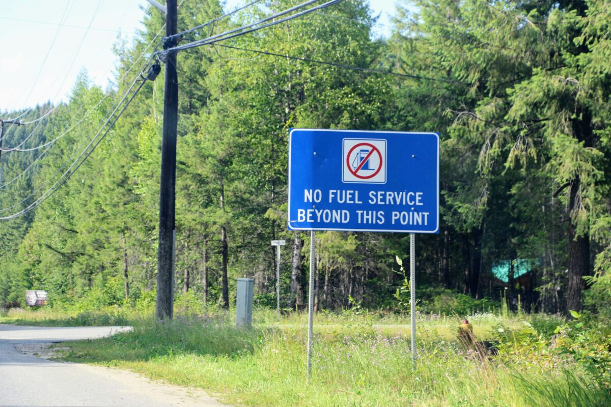 No fuel Service beyond this point